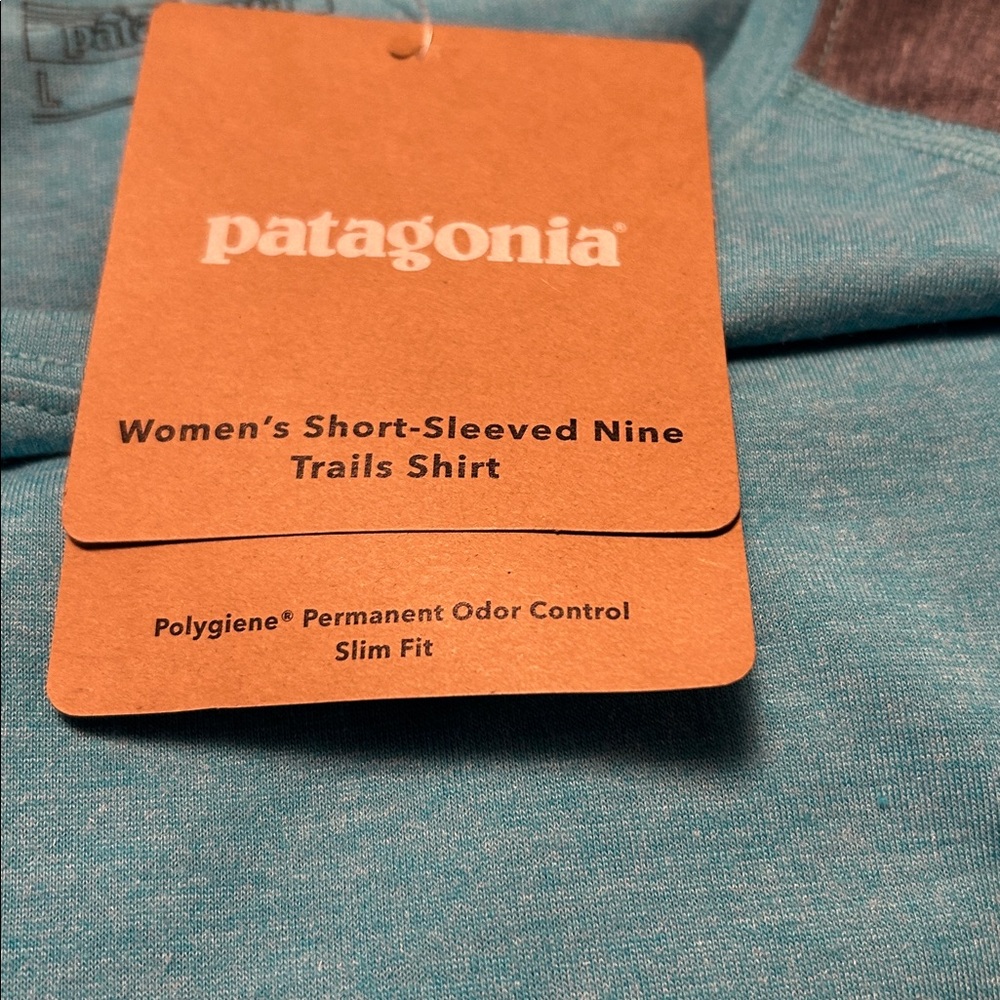 Patagonia Teal and Charcoal Short Sleeve Tee - Picture 5 of 10